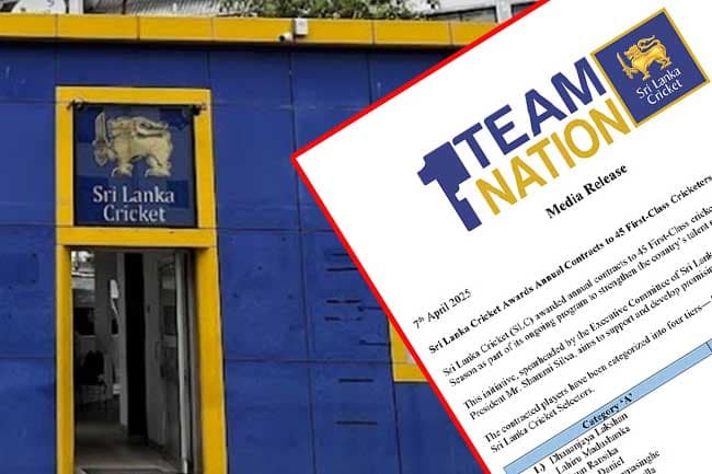 ක්‍රිකට් ආයතනයෙන් පළමු පෙළ ක්‍රීඩකයින් 45 දෙනෙකුට වාර්ෂික ගිවිසුම්