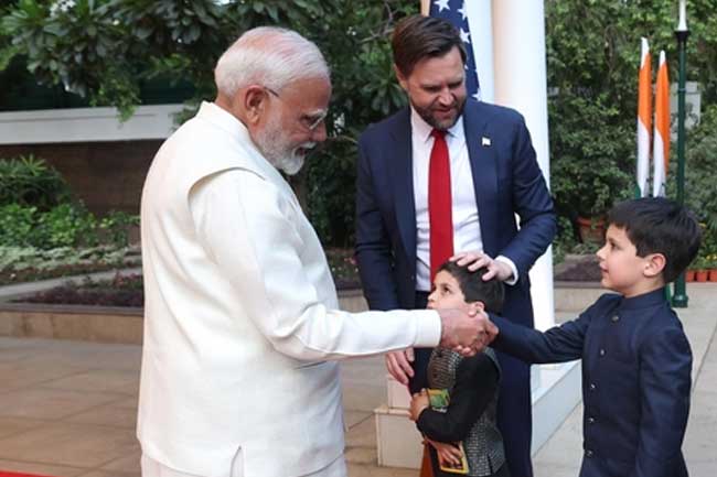 අමෙරිකානු උප ජනපති සහ ඉන්දීය අගමැති අතර රහස් සාකච්ඡාවක්