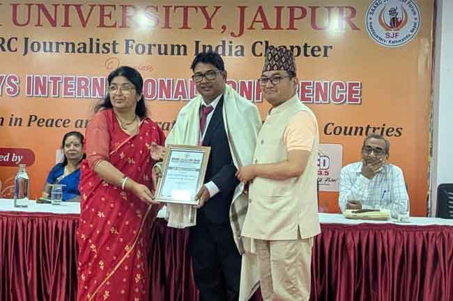 මාධ්‍යවේදී රාහුල් සමන්ත හෙට්ටිආරච්චිට ඉන්දියාවේදී සම්මානයක්