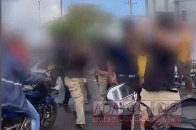 නගරයක් මැද පුද්ගලයෙකුට පහරදුන් සැකකරුවන් දෙදෙනෙකු අල්ලයි